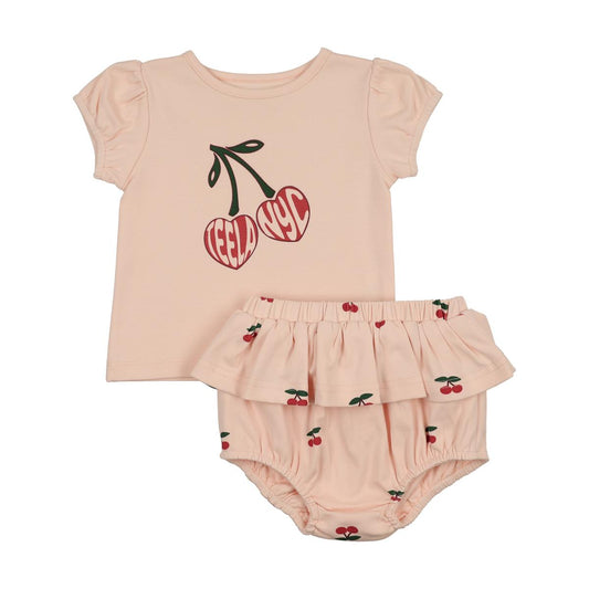 Pink Cherries Baby Girl Set