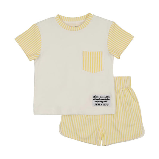 Yellow Seersucker Boy Top